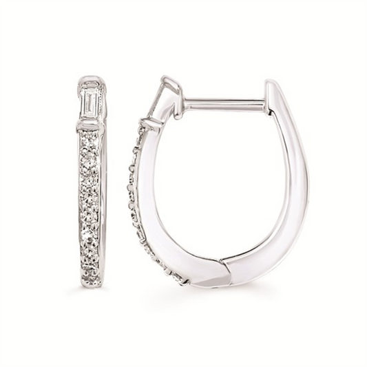SS Earrings .20 CTW diamond
