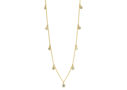 NECKLACES-9 RD 0.60Ct-14K Y 2.