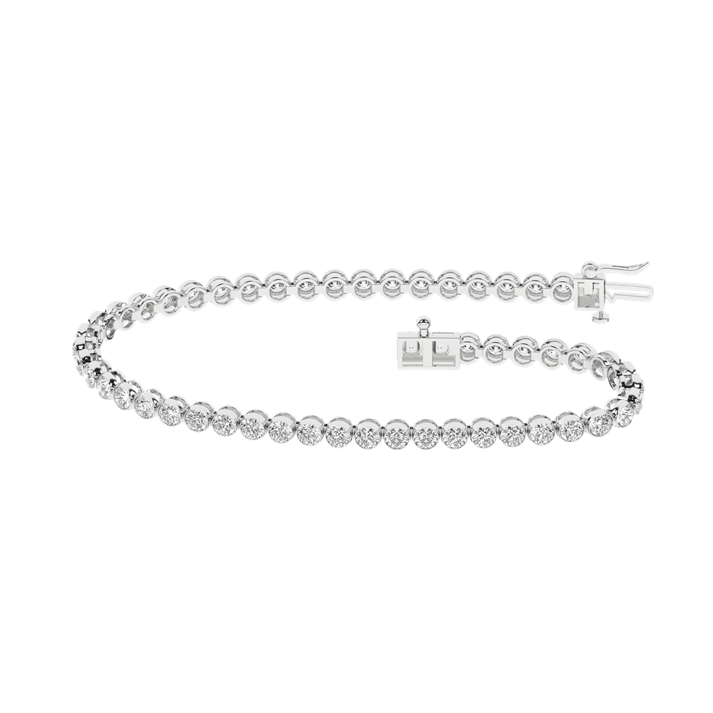 LGD 5CTW 14KWG ROUND BEZEL BRA