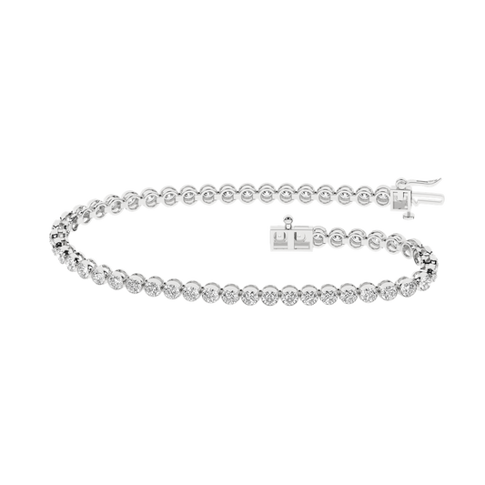 LGD 5CTW 14KWG ROUND BEZEL BRA