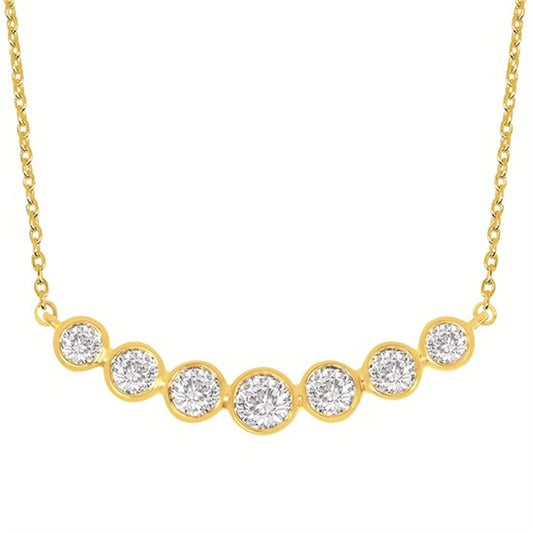14KYG 1CTW 7 ROUND DIAMOND BEZ