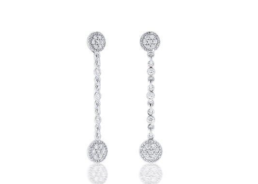 EARRINGS-118 RD 0.80Ct-14K W 3