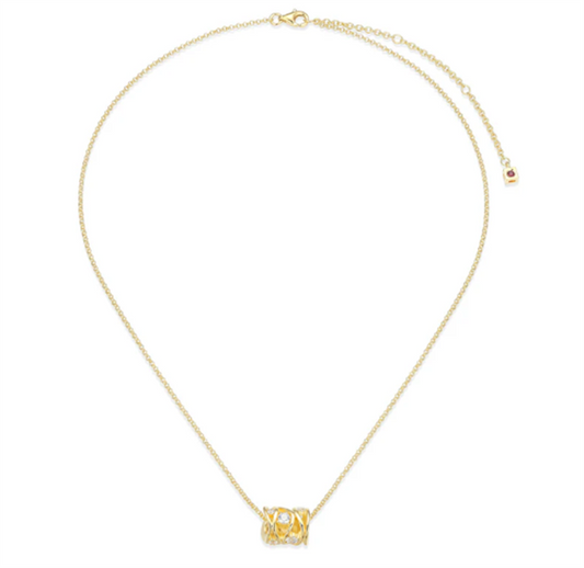 ELLE Between Moments Rondelle Necklace – 14K Yellow Gold-Plated Sterling Silver
