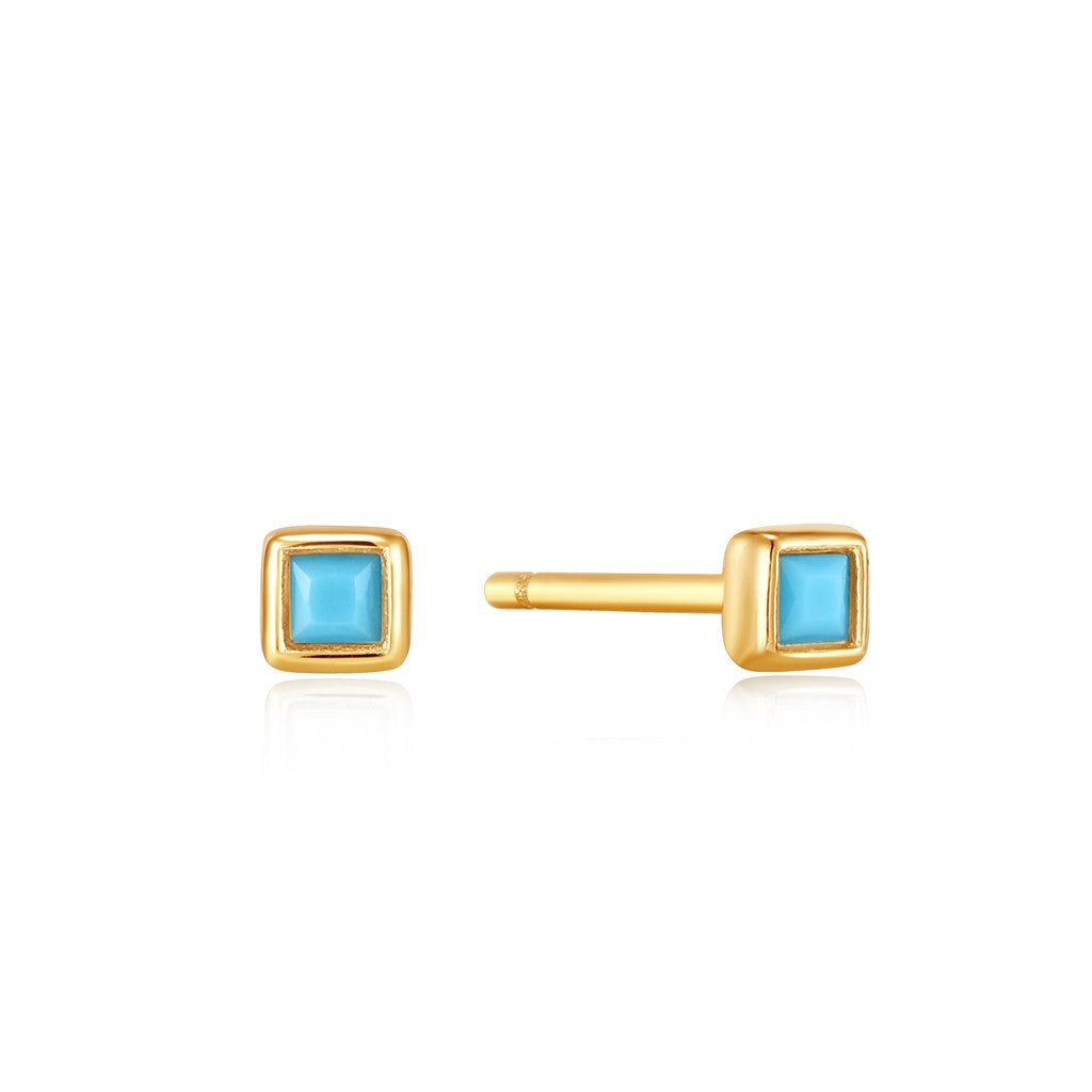 Chic Ania Haie Turquoise Square Stud Earrings