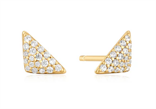 Ania Haie YGP Triangular Pavé Studs - Parker Jewelers Carlisle, PA