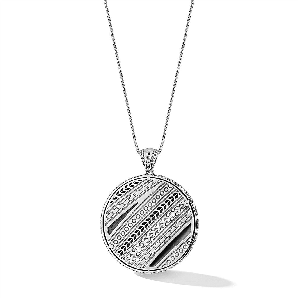 JAI Sterling Silver Master Artisan Disk Pendant Ne | Silver Necklaces