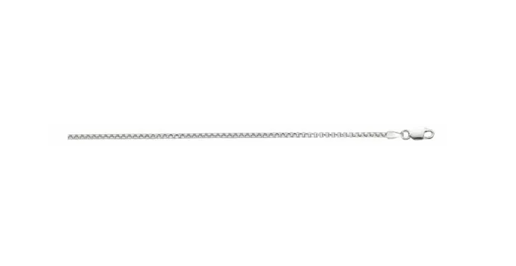 Sterling Silver 18" Round Box Chain with Lobster Clasp