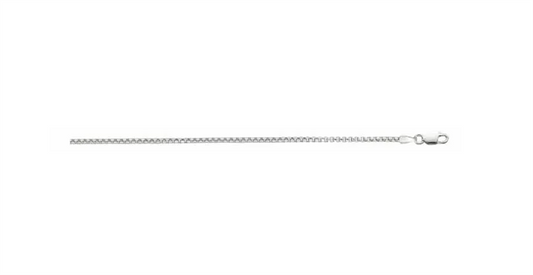 Sterling Silver 18" Round Box Chain with Lobster Clasp
