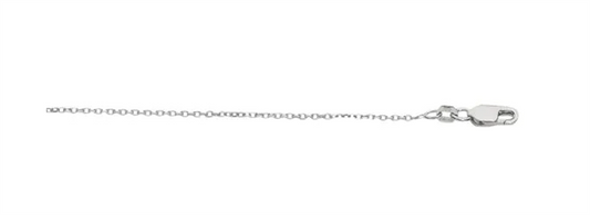 Sterling Silver 18" Diamond-Cut Cable Chain with Lobster Clasp
