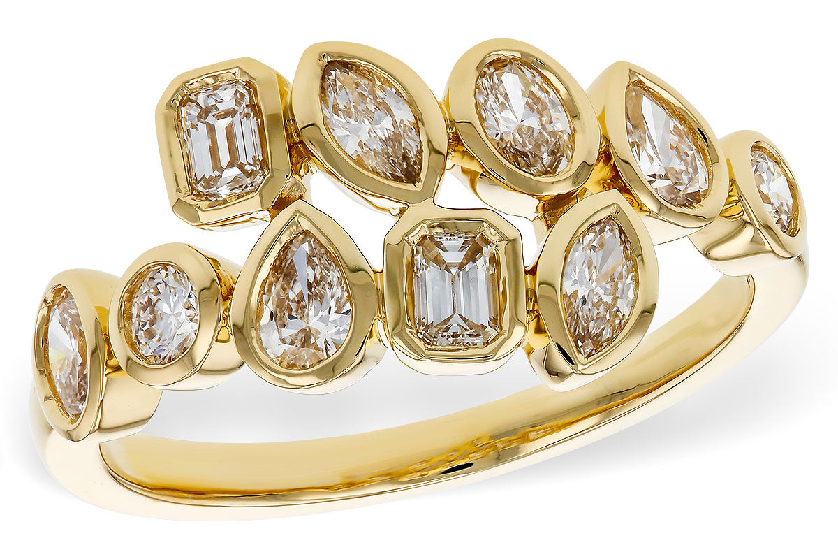 14KYG .85CT MULTI SHAPE BEZEL