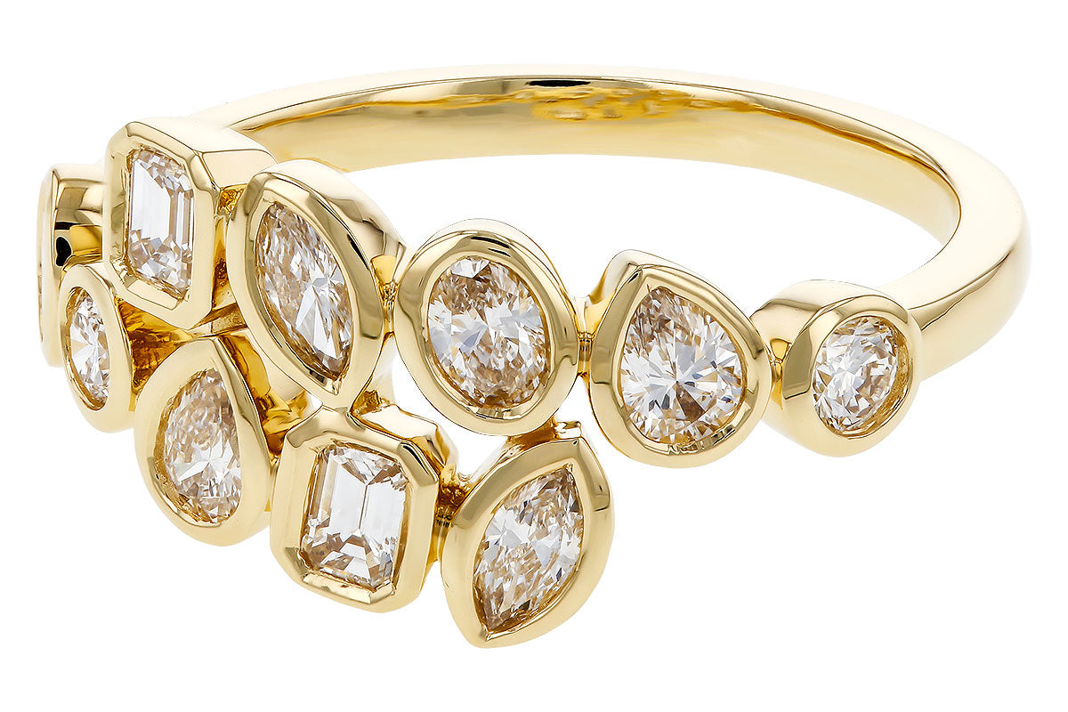 14KYG .85CT MULTI SHAPE BEZEL