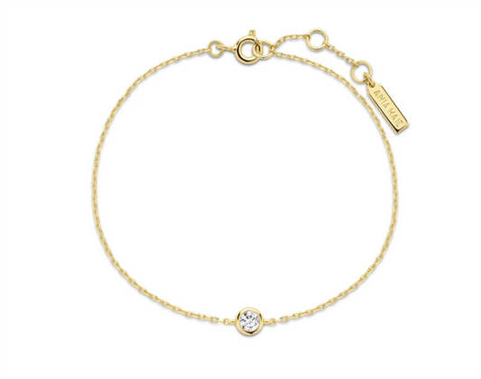 Gold Just You Solitaire Bracelet