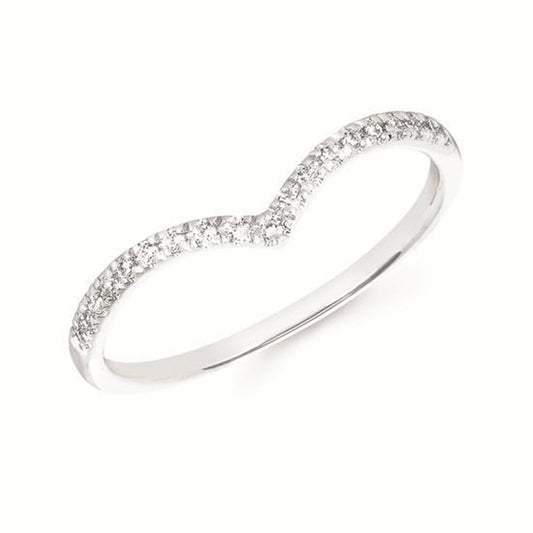 1/10 Ctw Chevron Diamond Anniversary Band in 14Kt Gold