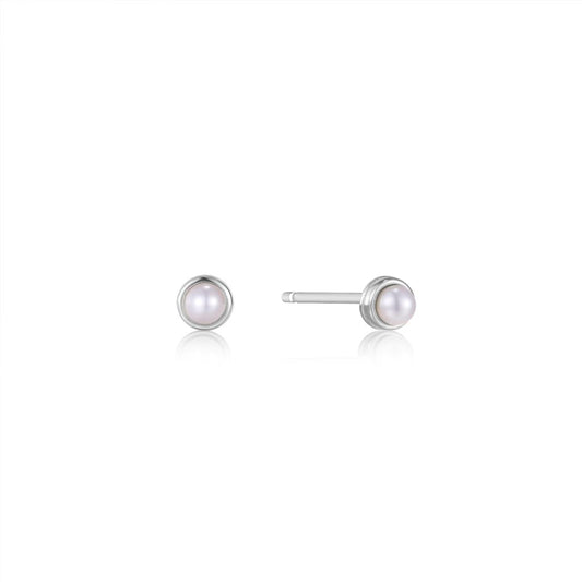 Elegant Ania Haie Pearl Cabochon Stud Earrings