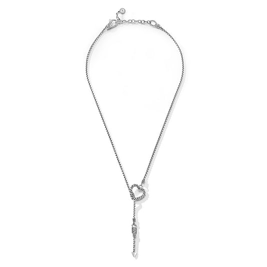 JAI Sterling Silver Arrow Heart Necklace in 2.0mm  | Silver Necklaces