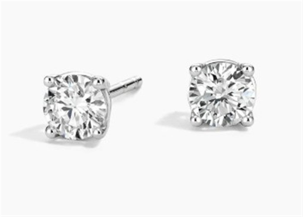 14KW 1/2CTW DIAMOND STUD EARRINGS