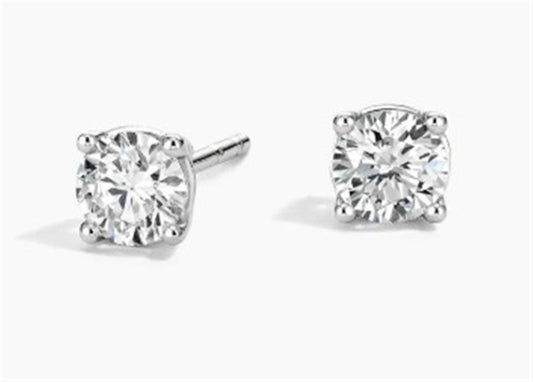 14KW 1/2CTW DIAMOND STUD EARRINGS