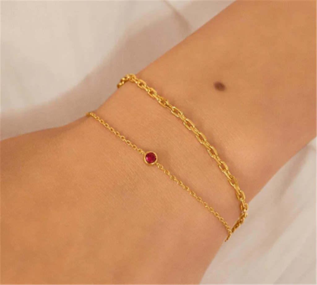 Ania Haie Gold Crimson Solitaire Bracelet