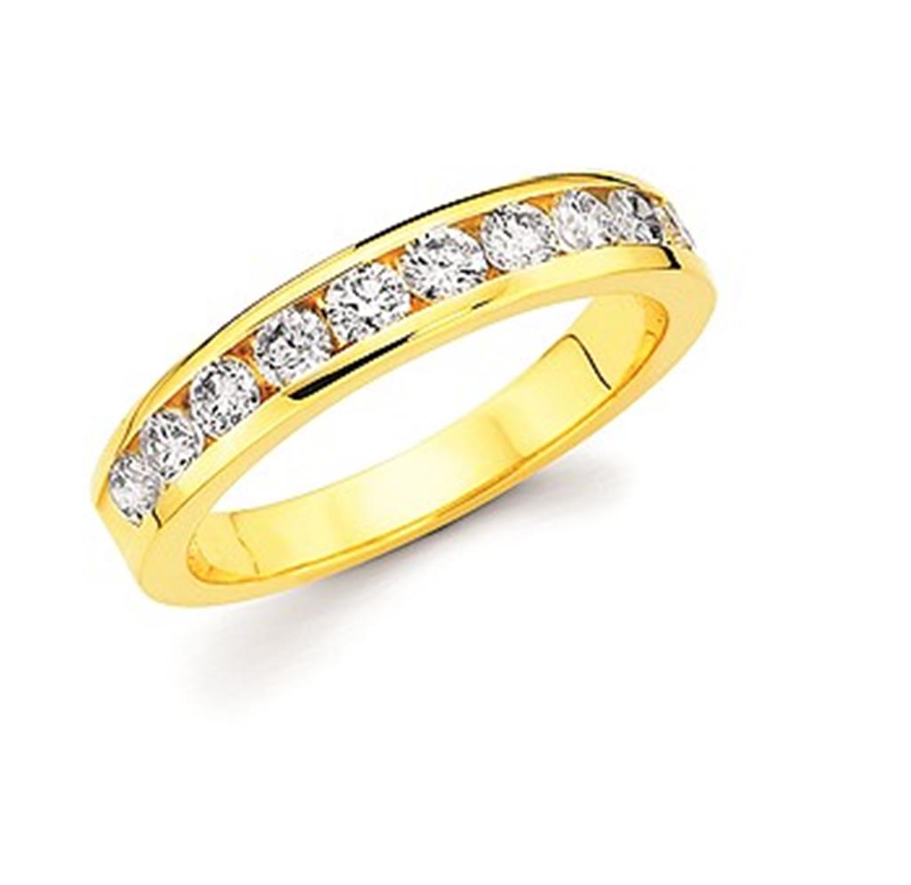 3/4 Ctw. Channel Set 10 Stone Diamond Anniversary Band