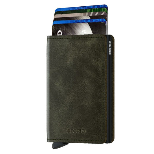 SLIMWALLET VINTAGE OLIVE BLACK