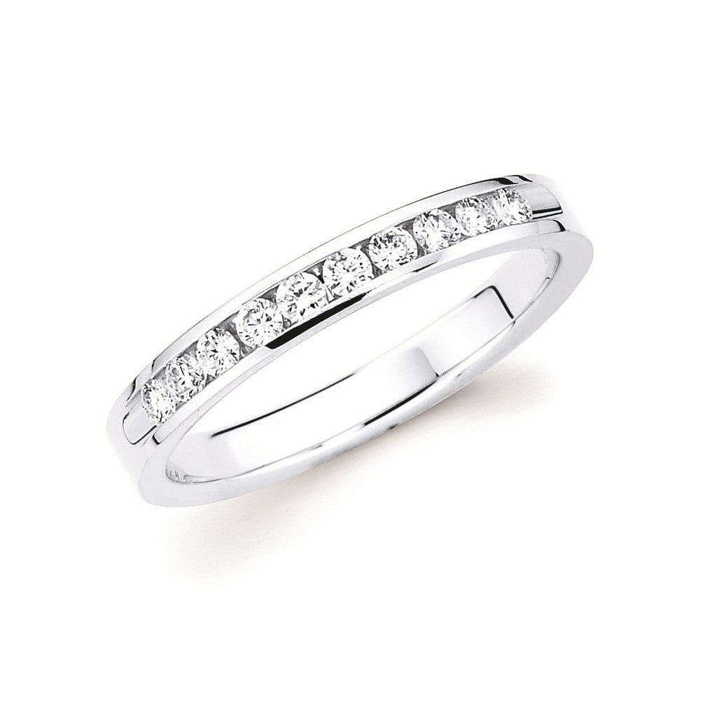1/4 Ctw. Channel Set 10 Stone Diamond Anniversary Band