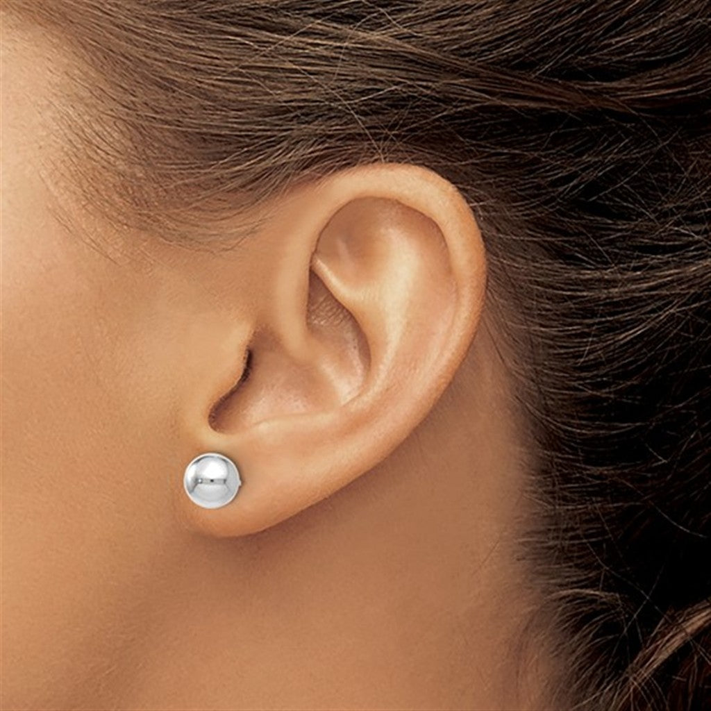 Classic 14K White Gold 7MM Ball Stud Earrings