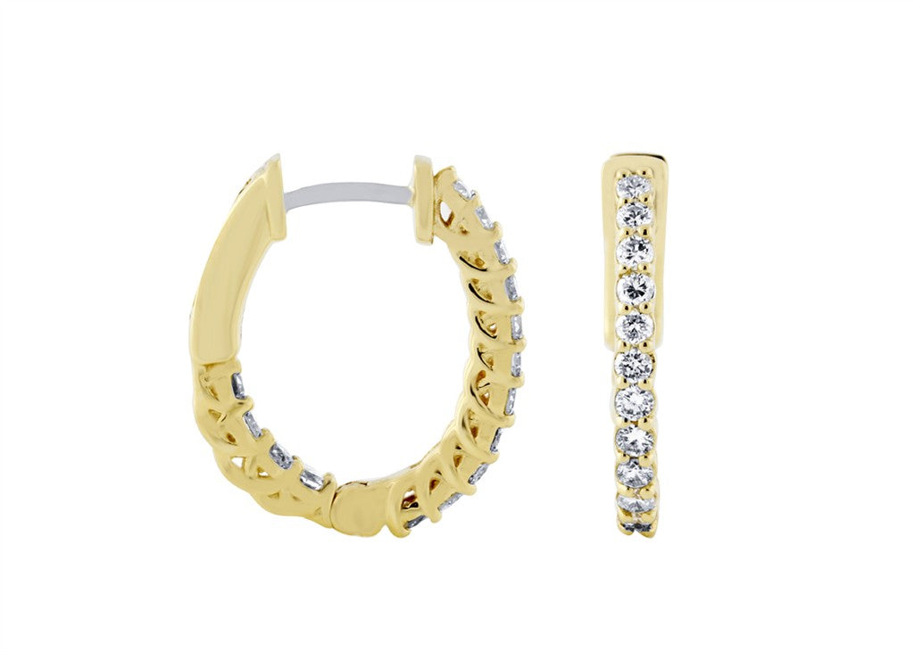 EARRINGS-30 RD 0.74Ct-14K Y 2.