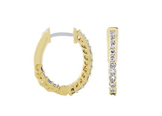 EARRINGS-30 RD 0.74Ct-14K Y 2.