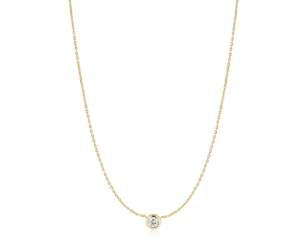 Gold Just You Solitaire Necklace