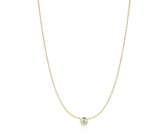 Gold Just You Solitaire Necklace